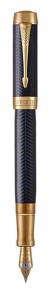 Перьевая ручка Parker Duofold Prestige Centennial Blue Chevron GT (F)